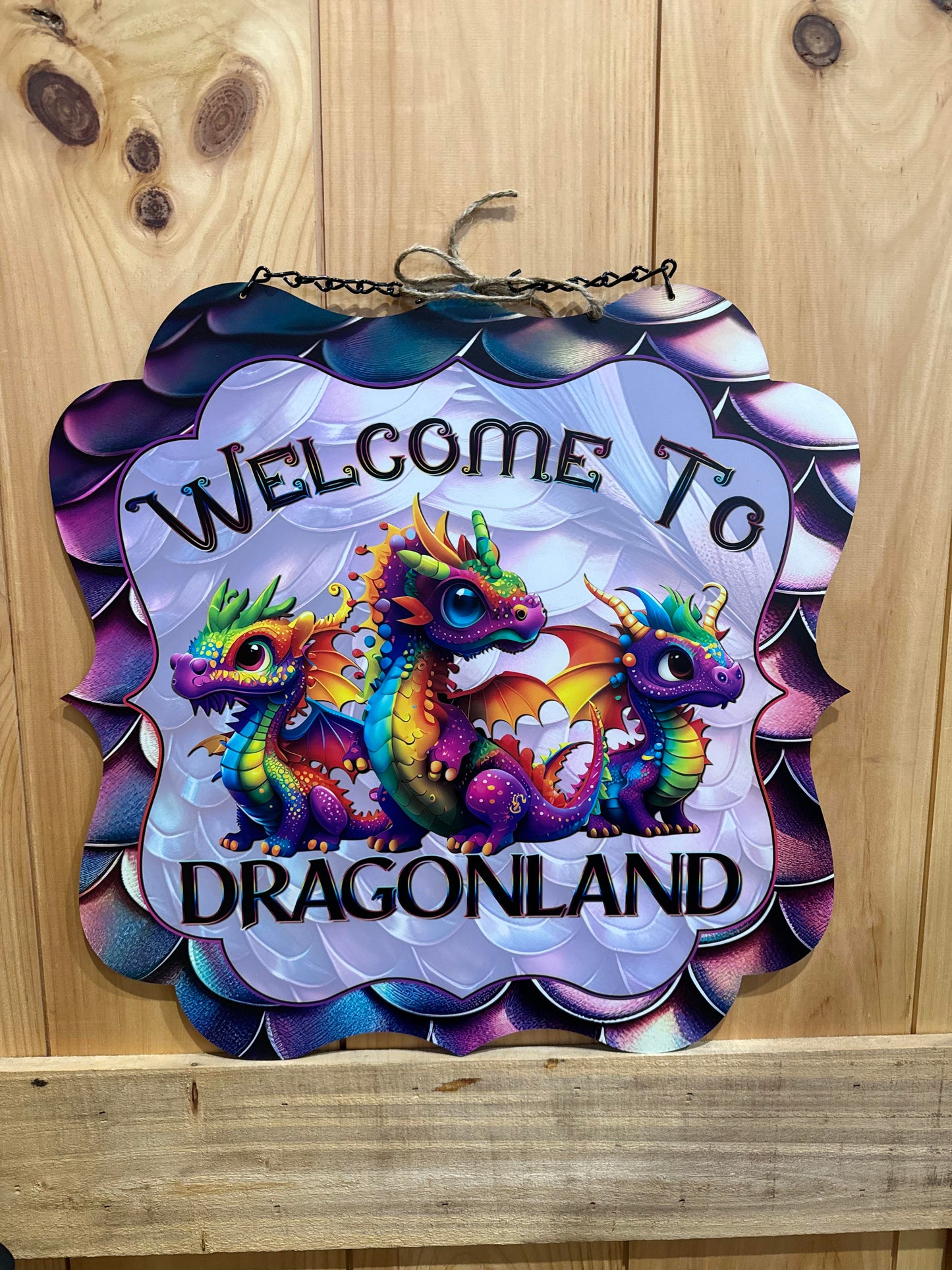 Cute Dragons / Boys Room / Dragon Decorations / D&D / Gamer Sign / Dragon Outdoor Decor / Garden Flag / Man Cave Sign