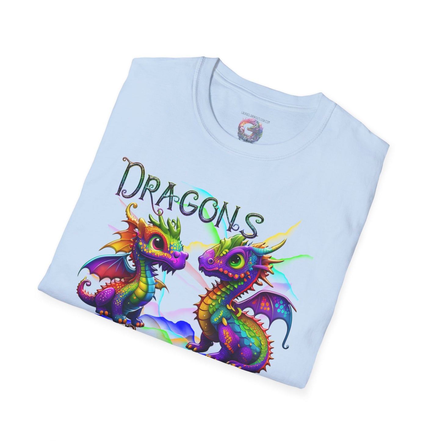 Dragons Because People Suck Unisex Softstyle T-Shirt