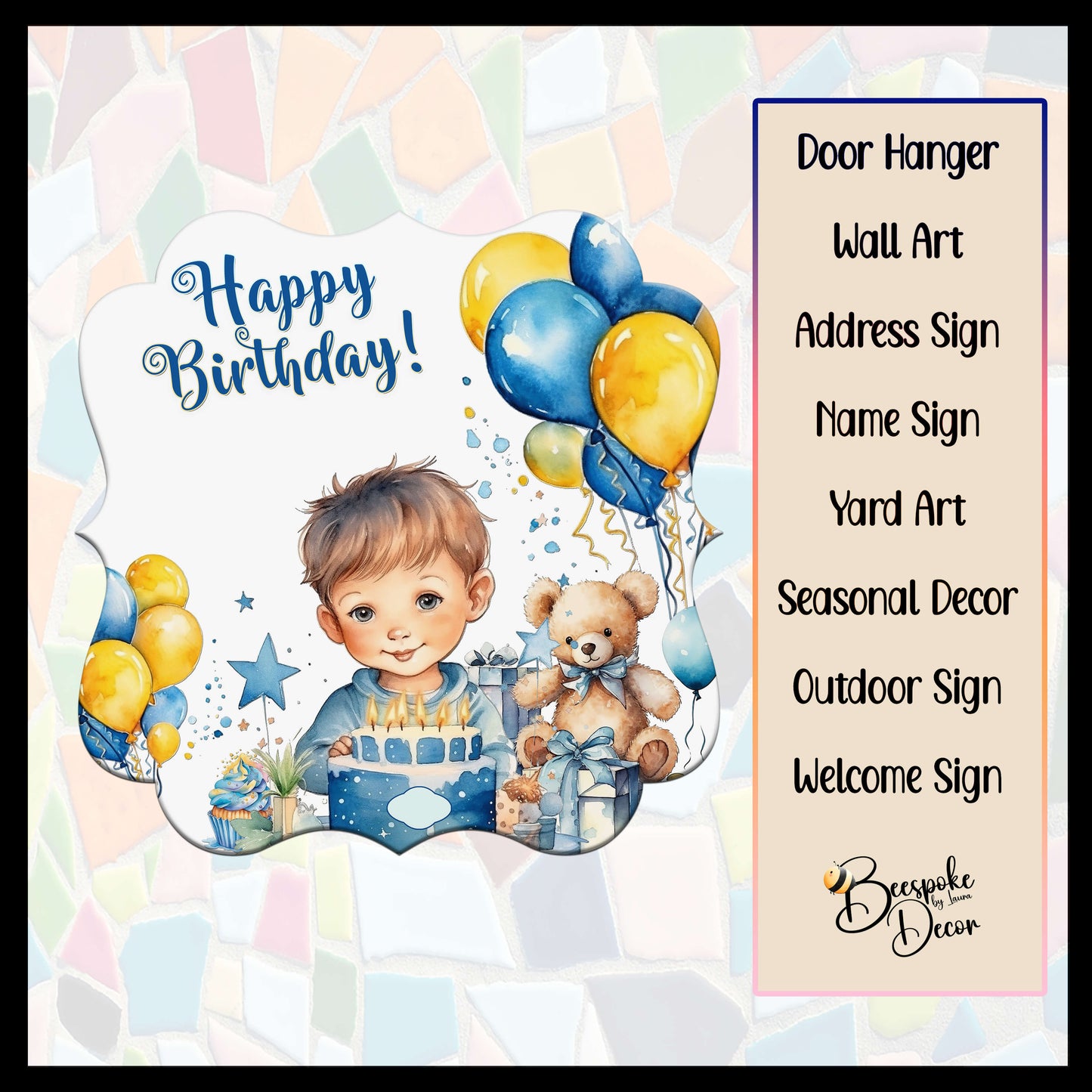 Birthday Sign for Yard / Custom Birthday Sign / Boy Birthday / Boy Child Birthday Sign / Personalized Birthday Yard Sign / Yard Art