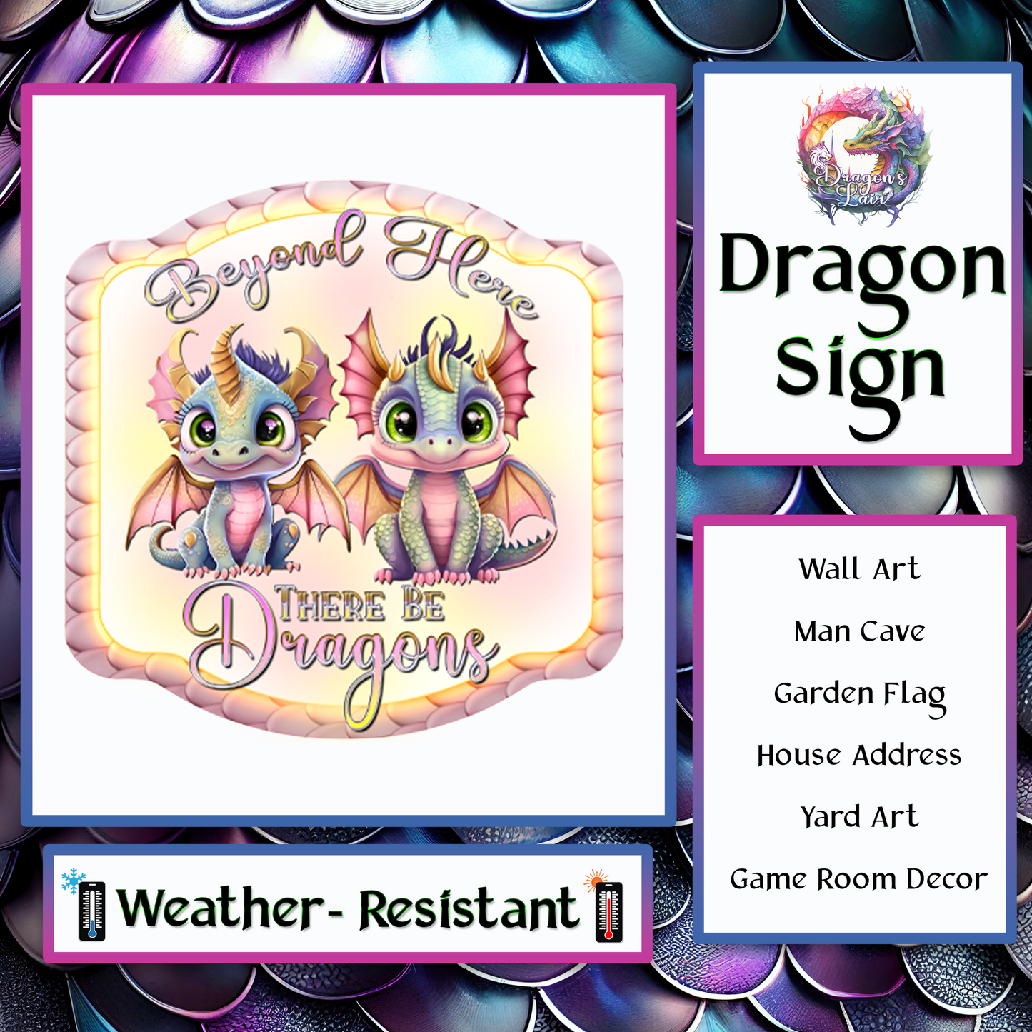 Dragon Quote Sign / Girls Room / Dragon Decorations / D&D / Gamer Sign / Dragon Outdoor Decor / Garden Flag / Girls Room / Fairytale Theme